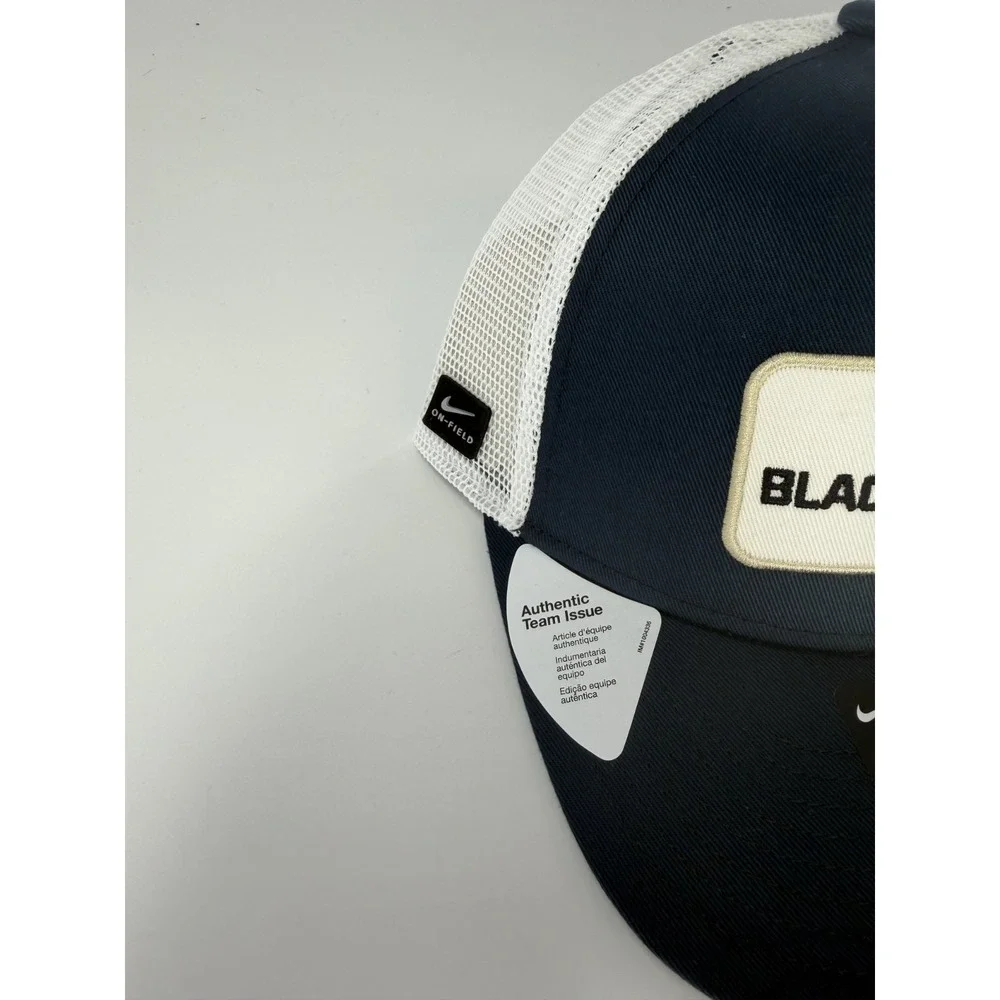 Nike Rise Army Black Knights‎ Team Issued Blue Mesh Snapback Hat Cap M/L New